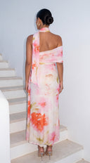 Mode Floral Maxi Dress - Pink Multi