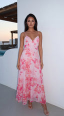 Kels Floral Maxi Dress - Pink Multi