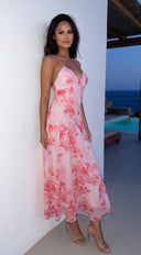 Kels Floral Maxi Dress - Pink Multi