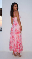 Kels Floral Maxi Dress - Pink Multi