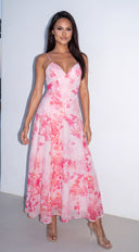 Kels Floral Maxi Dress - Pink Multi