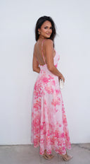 Kels Floral Maxi Dress - Pink Multi
