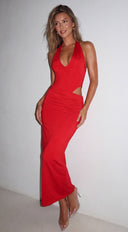 Scarlet Heat Maxi Dress - Red