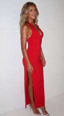 Scarlet Heat Maxi Dress - Red