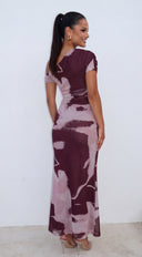 Savi Drop Shoulder Maxi Dress - Purple Multi