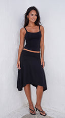 City Muse Midi Skirt Set - Black