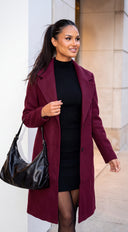 Alera Longline Coat - Burgundy
