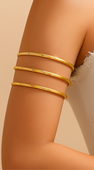 Triple Wrap Arm Cuff Bracelet -Gold