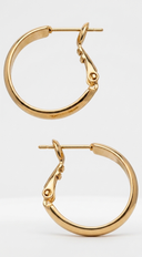 Yola 14k Gold Dipped 3/4" Hoop Earrings - Gold
