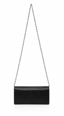 Luna Shine Faux Leather Clutch Purse - Black