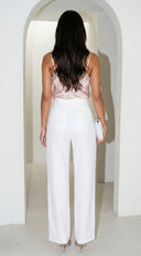 Lugano Luxe Texture Wide Pant - Ivory