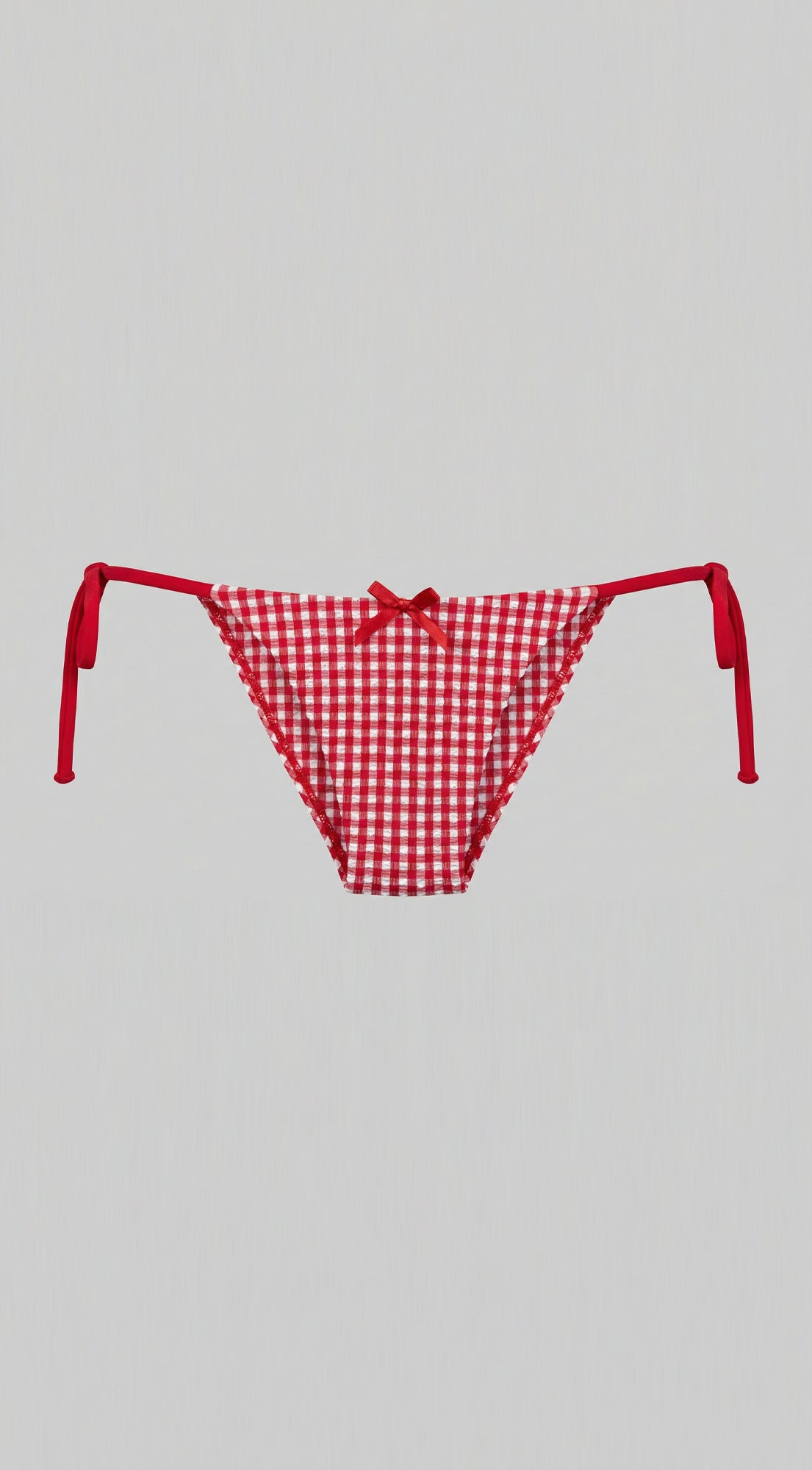 Marbella Gingham Tie Bikini Set - Red