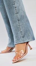 Malina Heeled Mules styled on foot