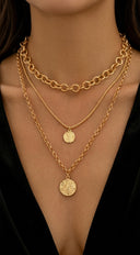 Retro Chains Multi Necklace - Gold