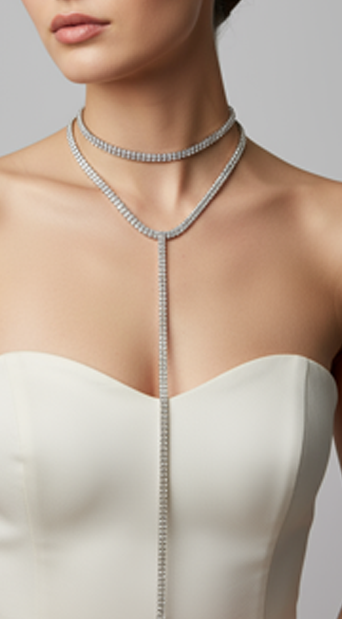 Shine On Me Double Layered Choker Necklace - Silver