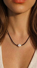 Amira Gold Dipped Cord Pearl Necklace - Gold
