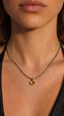 Sahara Tiger Eye Pendant Cord Necklace - Brown