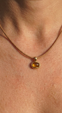 Sahara Tiger Eye Pendant Cord Necklace - Brown