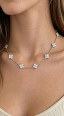 Amélie Crystal Clover Necklace - Gold