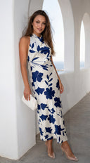 Coastal Muse Floral Maxi Dress - Blue Multi