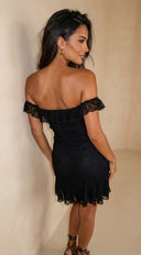 Heirloom Lace Mini Dress - Black