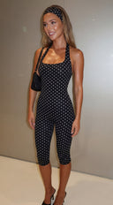 Monroe Polka Dot Jumpsuit - Black