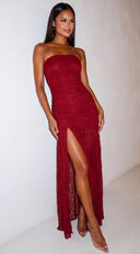 Love Story Lace Maxi Dress - Red