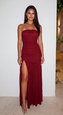 Love Story Lace Maxi Dress - Red