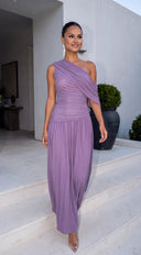 Luelle Draped Maxi Dress - Purple