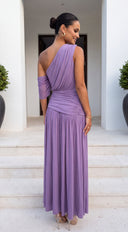 Luelle Draped Maxi Dress - Purple