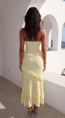 Limoncello Ruffle Maxi Dress - Yellow
