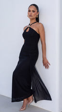 Romilly Halter Maxi Dress - Black