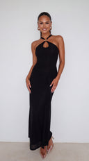 Romilly Halter Maxi Dress - Black