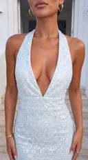 Cipriana Sequin Maxi Dress - Blue