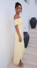 Lunea Asymmetric Maxi Dress - Butter Yellow