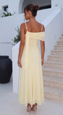 Lunea Asymmetric Maxi Dress - Butter Yellow