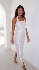 Calienne Lace Maxi Dress - White