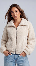 Copenhagen Sherpa Jacket - Cream Beige