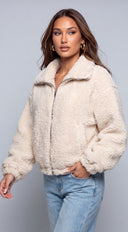 Copenhagen Sherpa Jacket - Cream Beige
