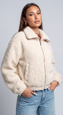 Copenhagen Sherpa Jacket - Cream Beige