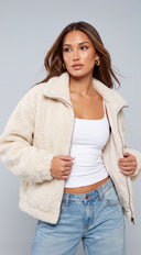 Copenhagen Sherpa Jacket - Cream Beige