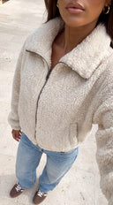 Copenhagen Sherpa Jacket - Cream Beige