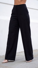 Rovena Tailored Wide Leg Pants - Black