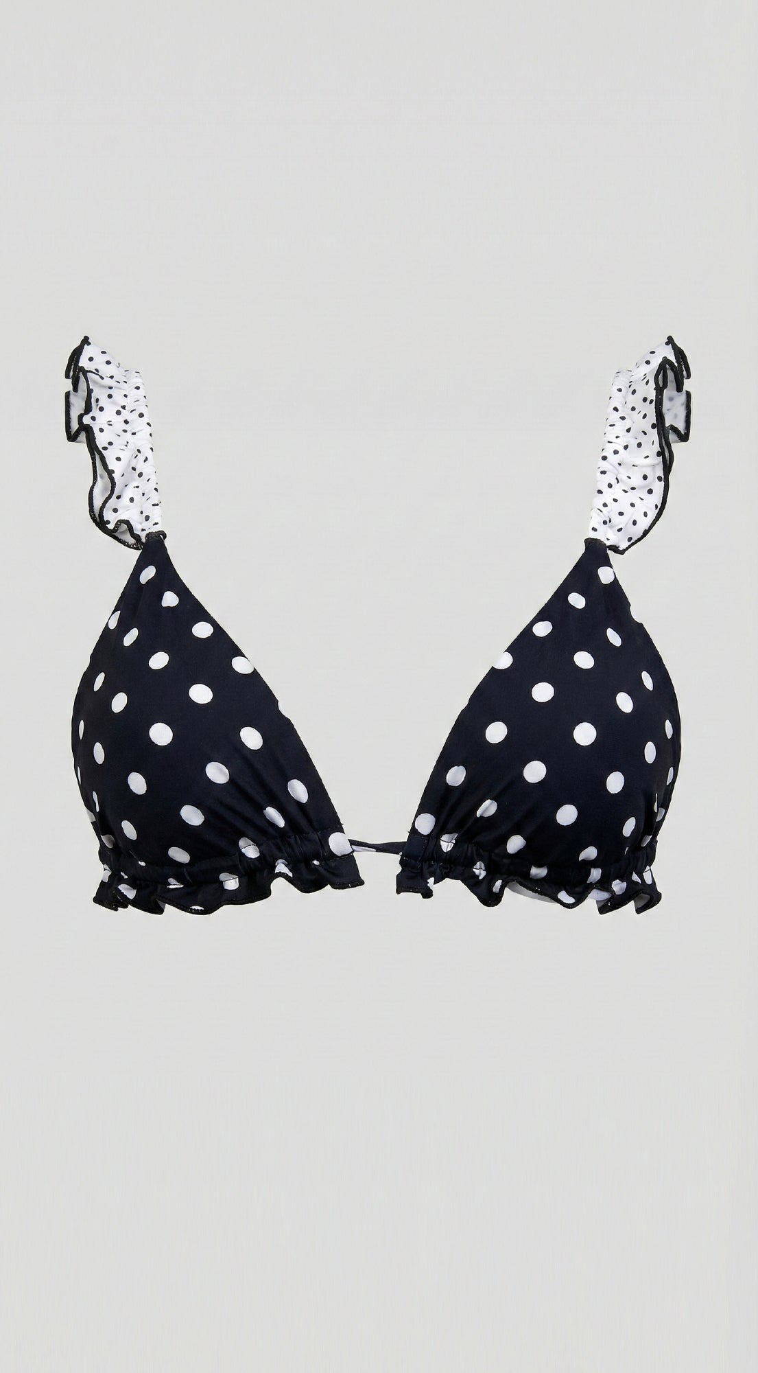Tulum Ruffle Polka Dot Bikini Set - Black