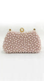 Pearl Pink Beaded Luxury Evening Clutch