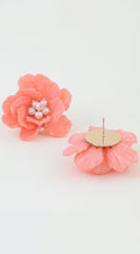 Santorini Flower Earrings - Pink