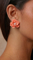 Santorini Flower Earrings - Pink