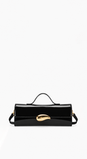 Verona Faux Leather Clutch Bag - Black