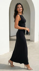 Astra Cut Out Maxi Dress - Black