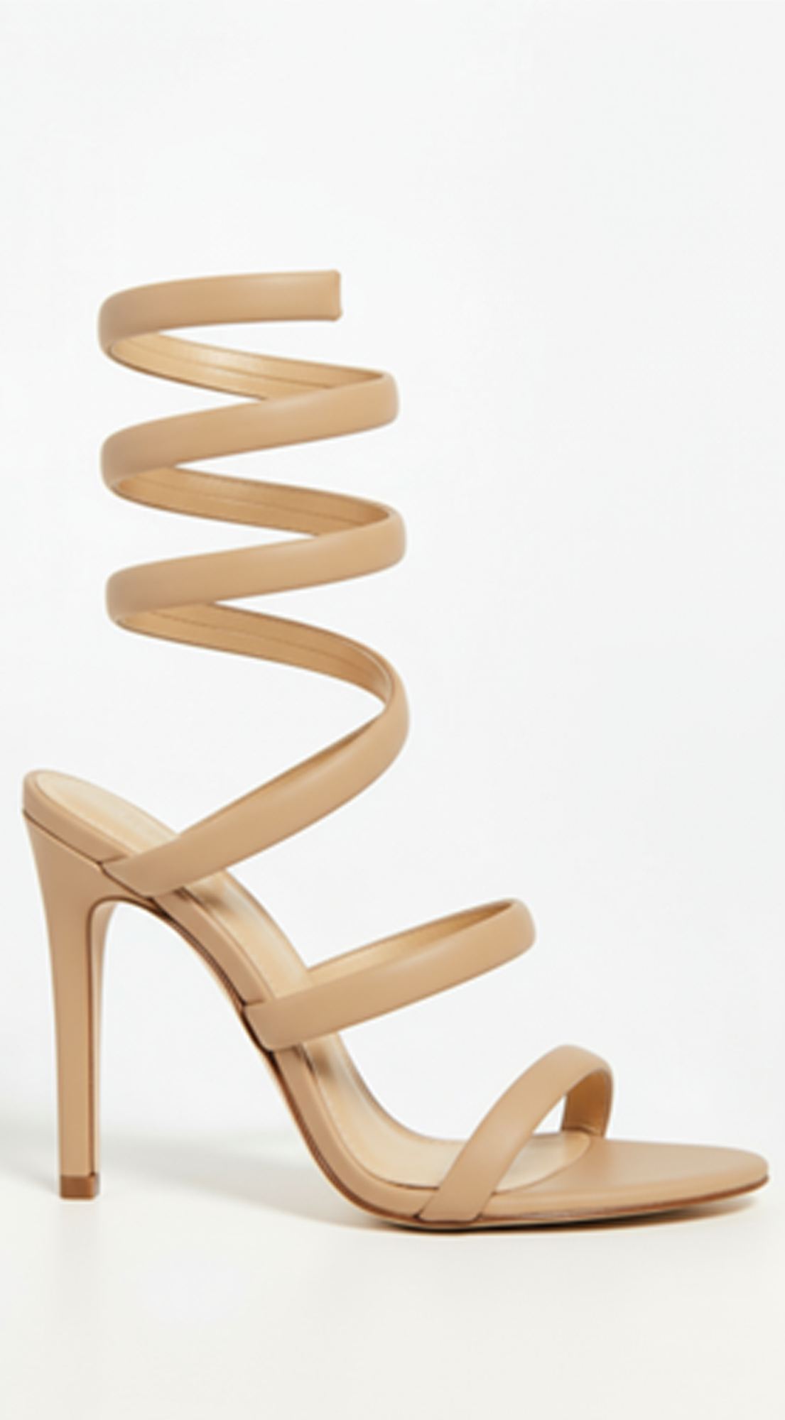 Cavarelli  Coiled Sandal Heels - Nude